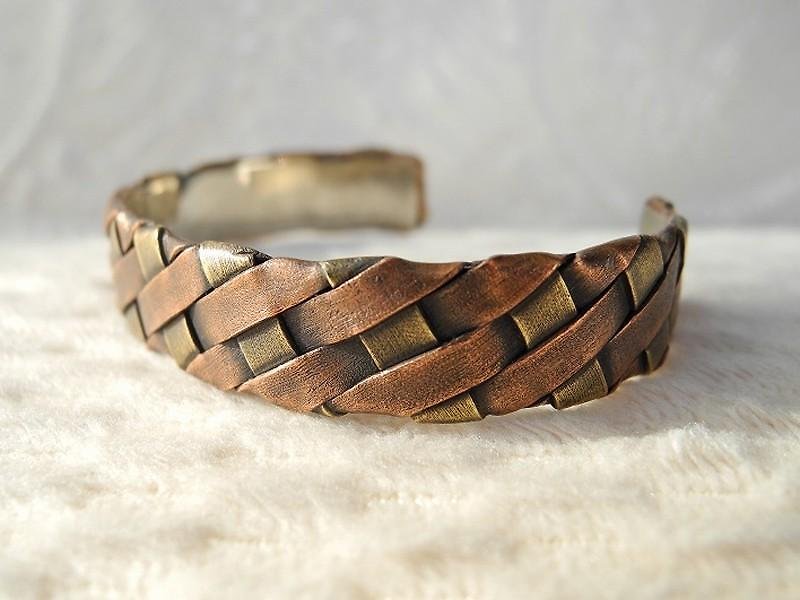 Braided Bangle - Bracelets - Other Metals Brown