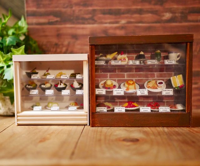 ミニチュア喫茶店•和菓子ショーケース2点セット - ショップ miniature 