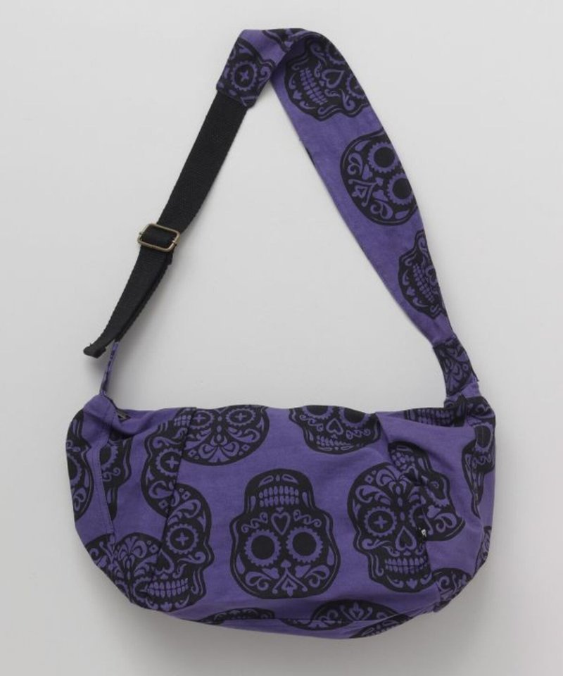 [Popular Pre-order] Day of the Dead Calavera Crescent Side Backpack Crossbody Small Bag (4 Colors) IRTP4305 - Messenger Bags & Sling Bags - Other Materials 