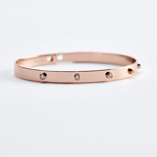 SOIRÉE BY N.Y. 蒔華芮設計師輕珠寶 玫瑰金星鑽手環