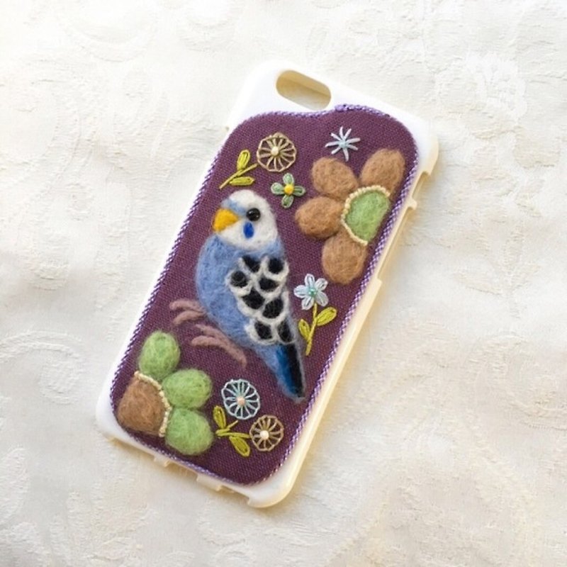 セキセイインコのスマホケース(iphone6/6s) - 手機殼/手機套 - 棉．麻 紫色