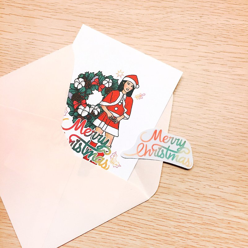 Christmas girl / postcard - Cards & Postcards - Paper Multicolor