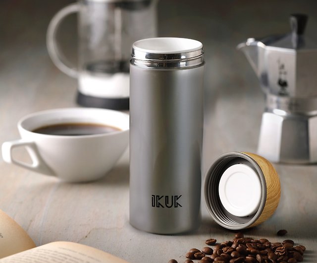 Portable coffee mug 500ml Water bottle Ceramic liner Heat