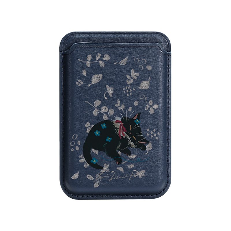 聯名 panibiscuit 黑貓 磁吸皮革卡套 PBAB01 - 手機配件 - 人造皮革 多色