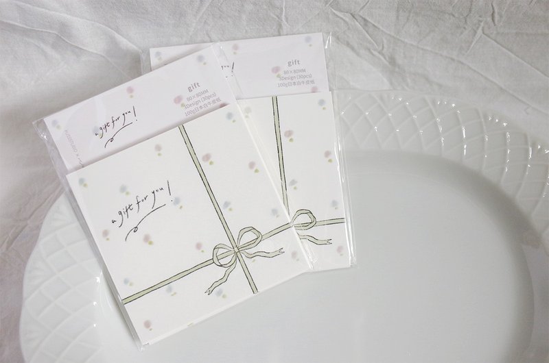 gift 方形便簽 8×8cm 30張 - 便條紙/便利貼 - 紙 多色