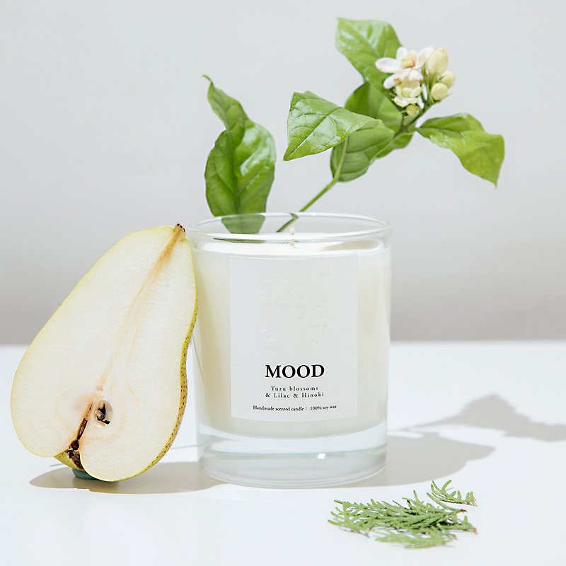 【Moody】100% soy scented candle (MOOD) - Candles & Candle Holders - Wax 