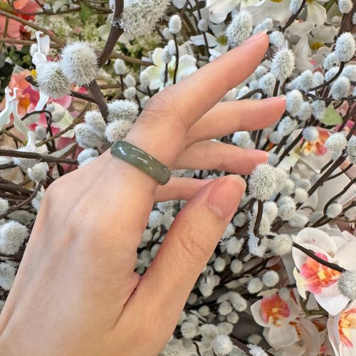 OLINA DESIGN歐林娜設計 珍藏15年老油青翡翠戒指 天然A貨 穩種不變 油性強光澤穩 緬甸翡