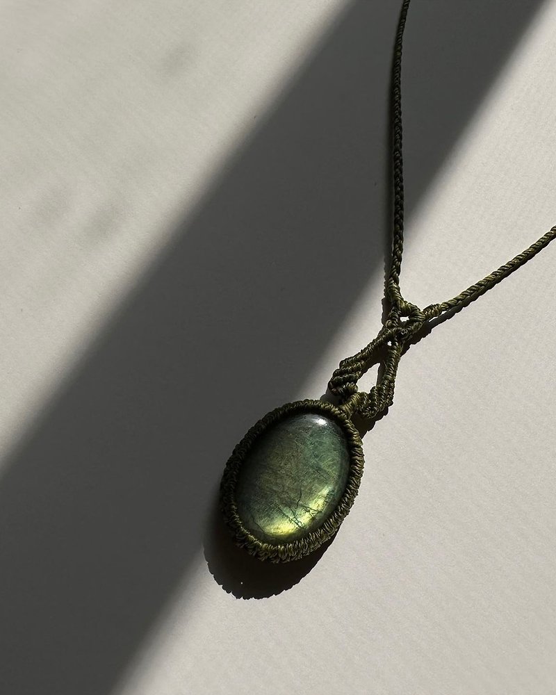 Turquoise Labradorite Long Rope Necklace - Necklaces - Wax 