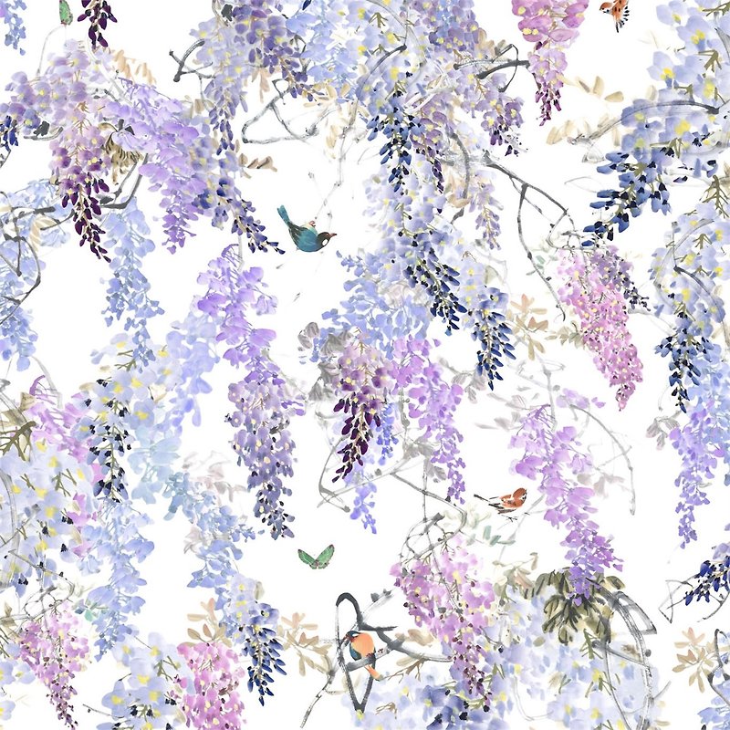 Sanderson_Wisteria Falls  (*1), 紫藤 (寬幅壁紙) - 壁貼/牆壁裝飾 - 紙 