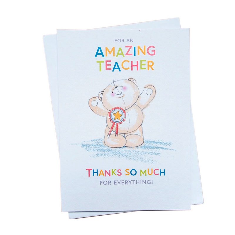 Thank you card (5 pieces)-Thank you very much Hallmark-ForeverFeiends card Thank you teacher - การ์ด/โปสการ์ด - กระดาษ ขาว