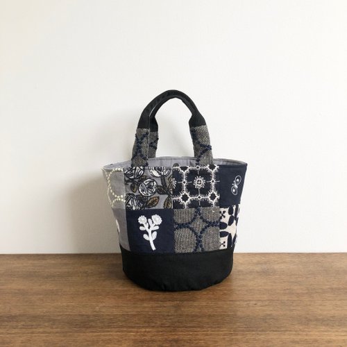 ハンドメイド ミナペルホネン パッチワークトートバック 1点物 *ミナペルホネン パッチワーク トートバック B トート