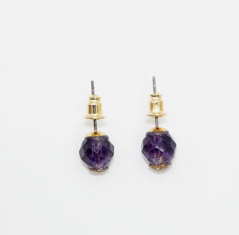 GD CLASSIC- amethyst earrings. Stone semantics - Wisdom - Earrings & Clip-ons - Gemstone 