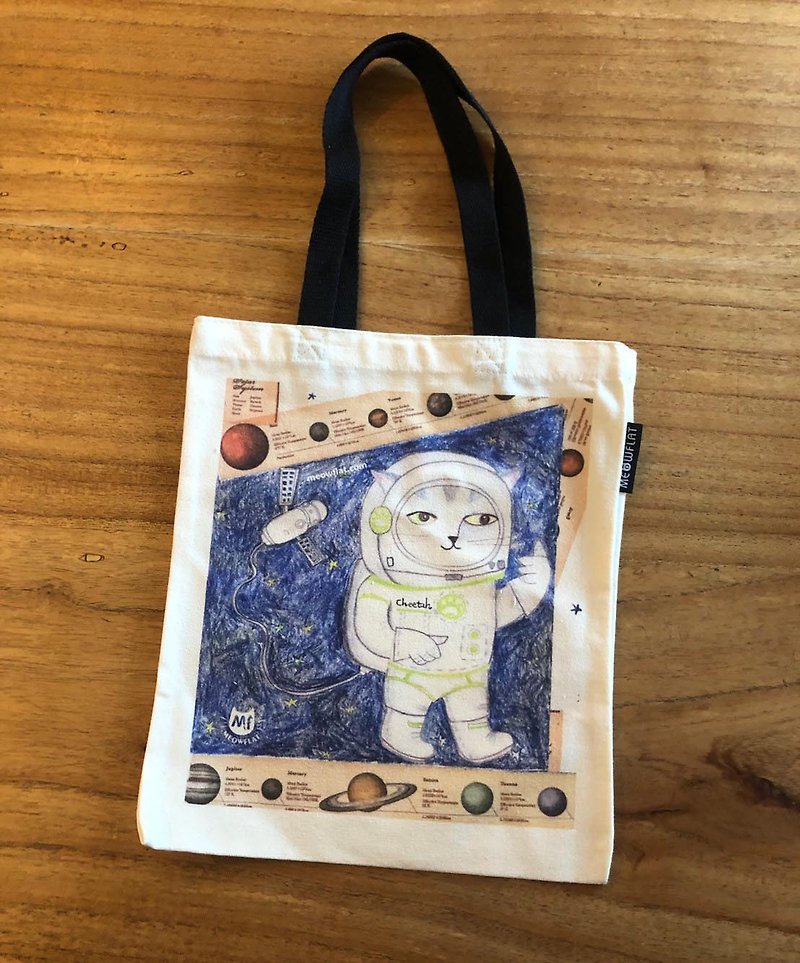 Old friends limited gift: original cat illustration straight canvas bag can hold laptops, pets, textbooks, food - กระเป๋าแมสเซนเจอร์ - ผ้าฝ้าย/ผ้าลินิน 