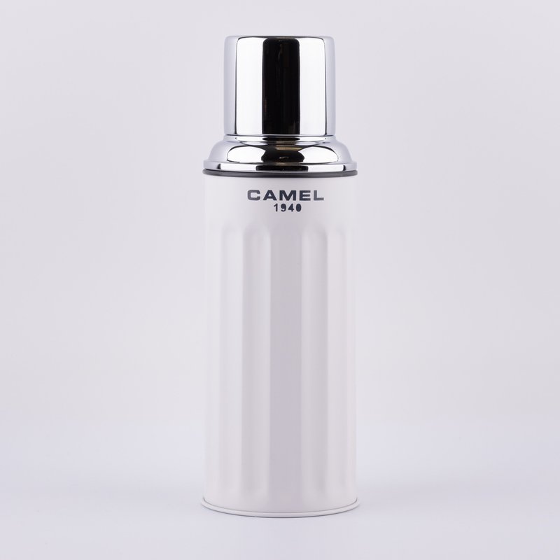 駱駝牌 450ml 玻璃膽真空保溫瓶 防漏蓋 122 系列 | 灰白 - 保溫瓶/保溫杯 - 其他材質 灰色