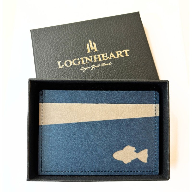 魚滿堂_北歐藍灰 全防護屏蔽感應卡夾 5卡層皆受屏蔽 防盜刷消磁 - 錢包/皮夾/長短夾 - 環保材質 