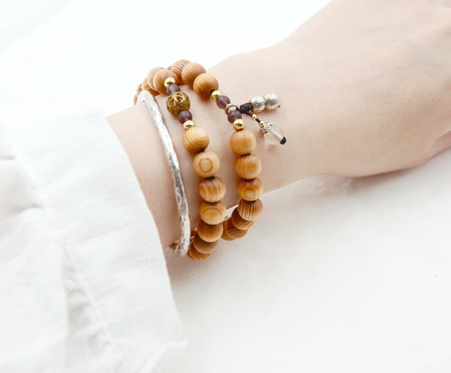 Wood and sale gold bracelet