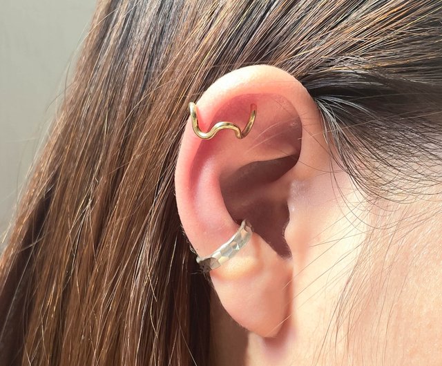 Hammered Ear Cuff, No Piercing Jewelry