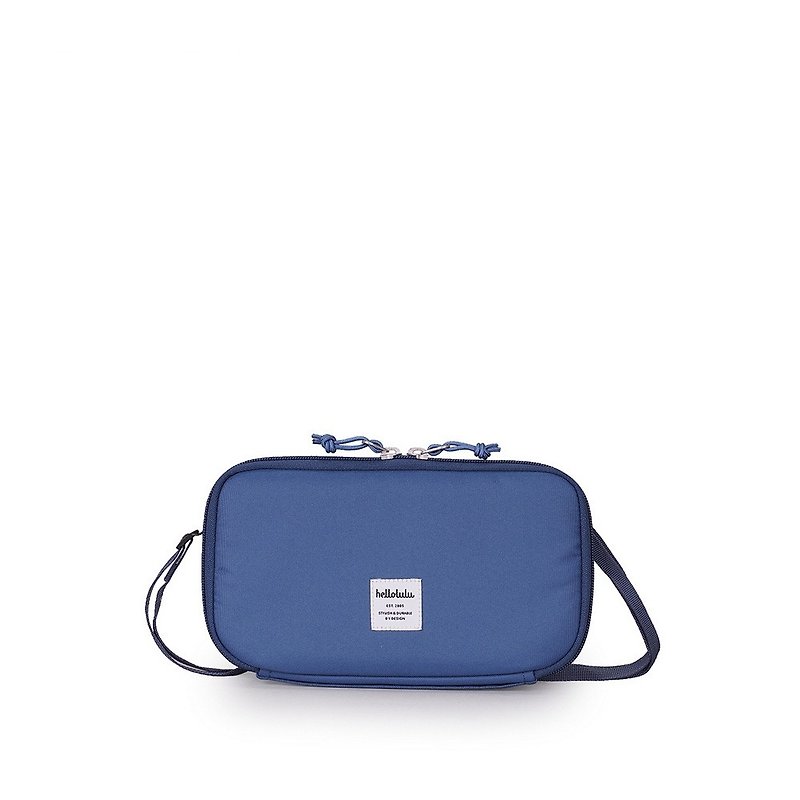 hellolulu SHANNON Storage Side Backpack-Smokey Blue - กระเป๋าแมสเซนเจอร์ - เส้นใยสังเคราะห์ สีน้ำเงิน