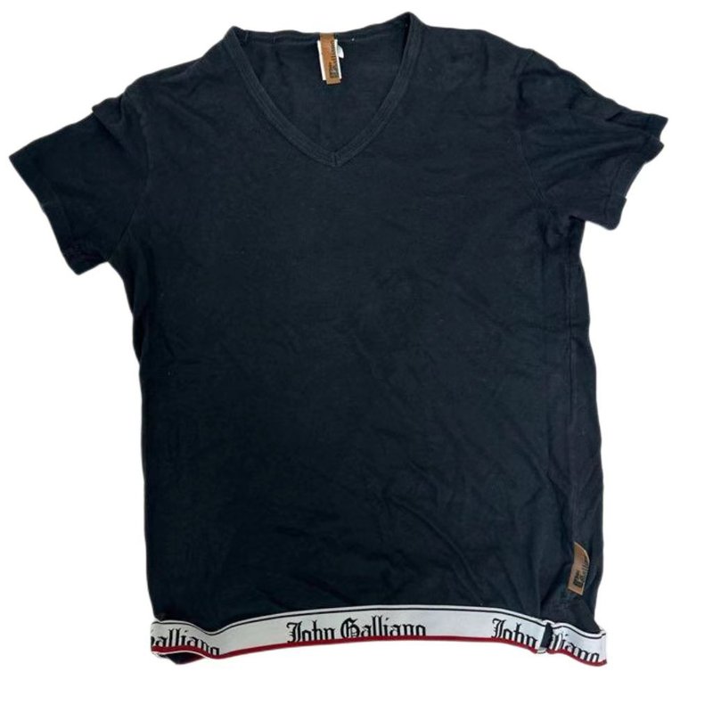 John Galliano 中古T恤 - 女 T 恤 - 棉．麻 黑色