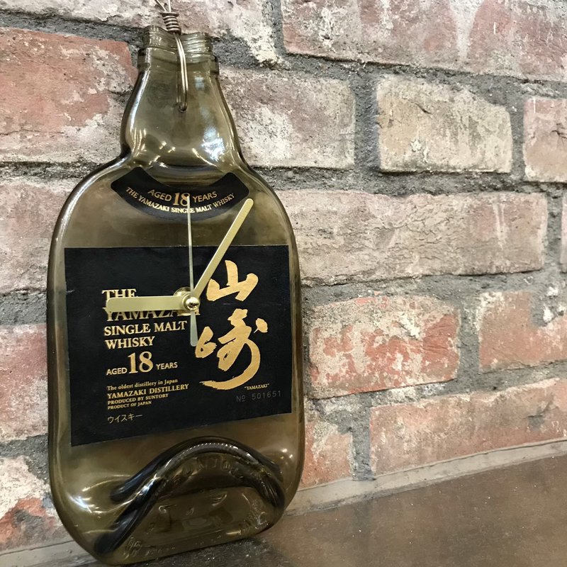 限量山崎18年黑標威士忌 原瓶 掛鐘 - 時鐘/鬧鐘 - 玻璃 