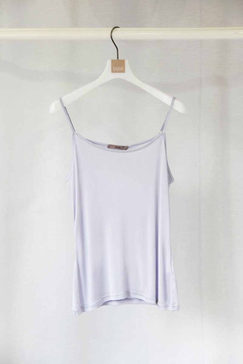 Light Collection_ Pale Lavender Spaghetti Top - เสื้อกั๊กผู้หญิง - ไฟเบอร์อื่นๆ 