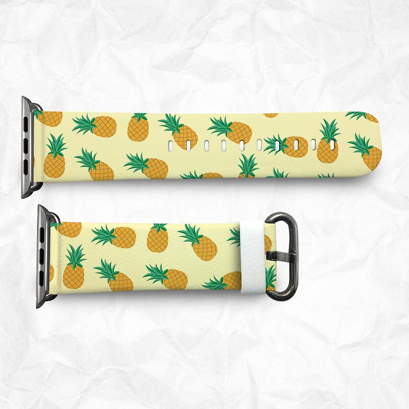 Pineapple Apple Watch Leather Strap Apple Watch Special Leather Strap (BBSW031) - สายนาฬิกา - หนังแท้ 
