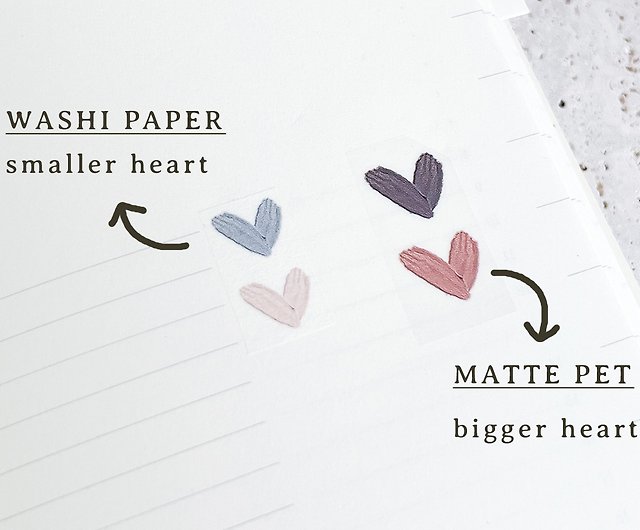 heart Washi tape / Matte PET tape - Shop jr.journal Washi Tape - Pinkoi