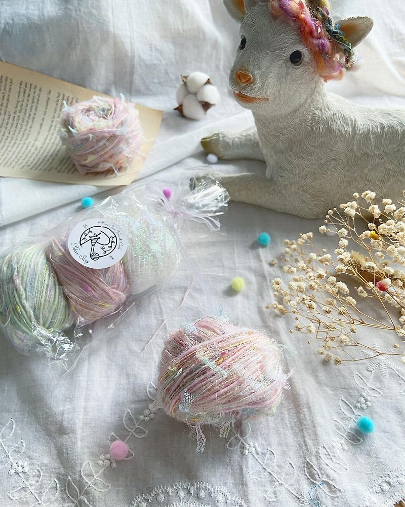 特種混合棉線 夢幻系列 編織線材 - 編織/刺繡/羊毛氈/縫紉 - 其他材質 粉紅色