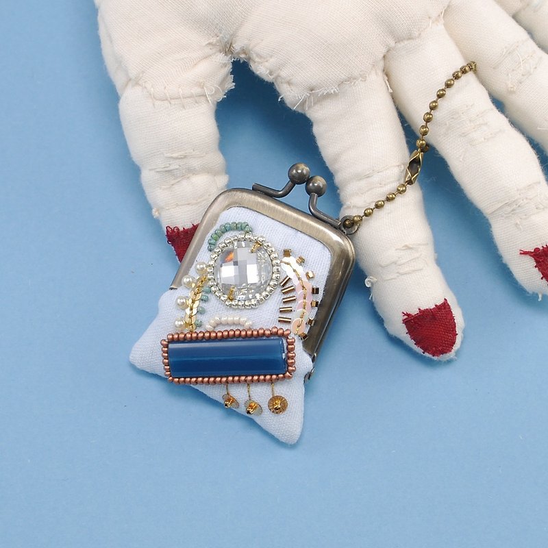 tiny purse for rings and pill,coins,accessories,bag charm purse 14 - กระเป๋าเครื่องสำอาง - พลาสติก สีน้ำเงิน