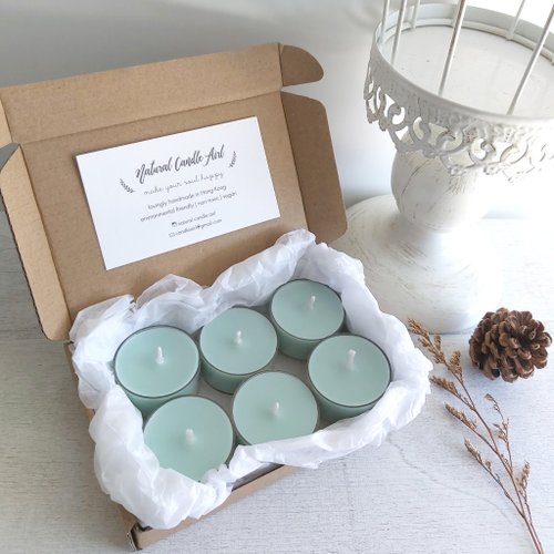 Natural Candle Airl 茶蠟6入 (多種香味) 手工天然香氛大豆蠟 經典香氣精油 除黴 除臭