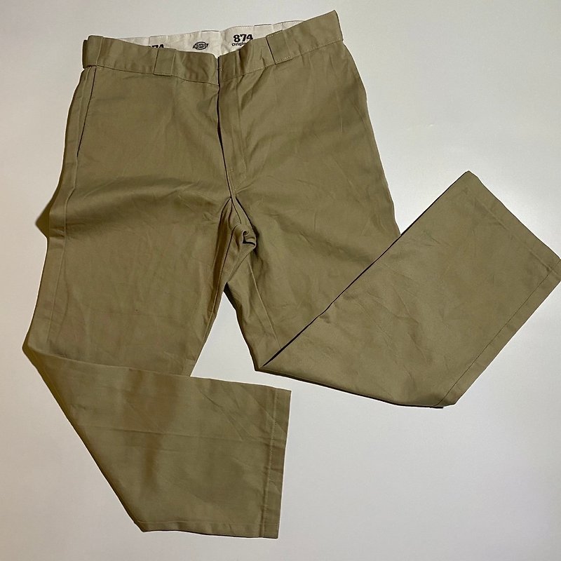 --Khaki trousers--vintage by Liangshishi-- - Men's Pants - Other Materials Khaki