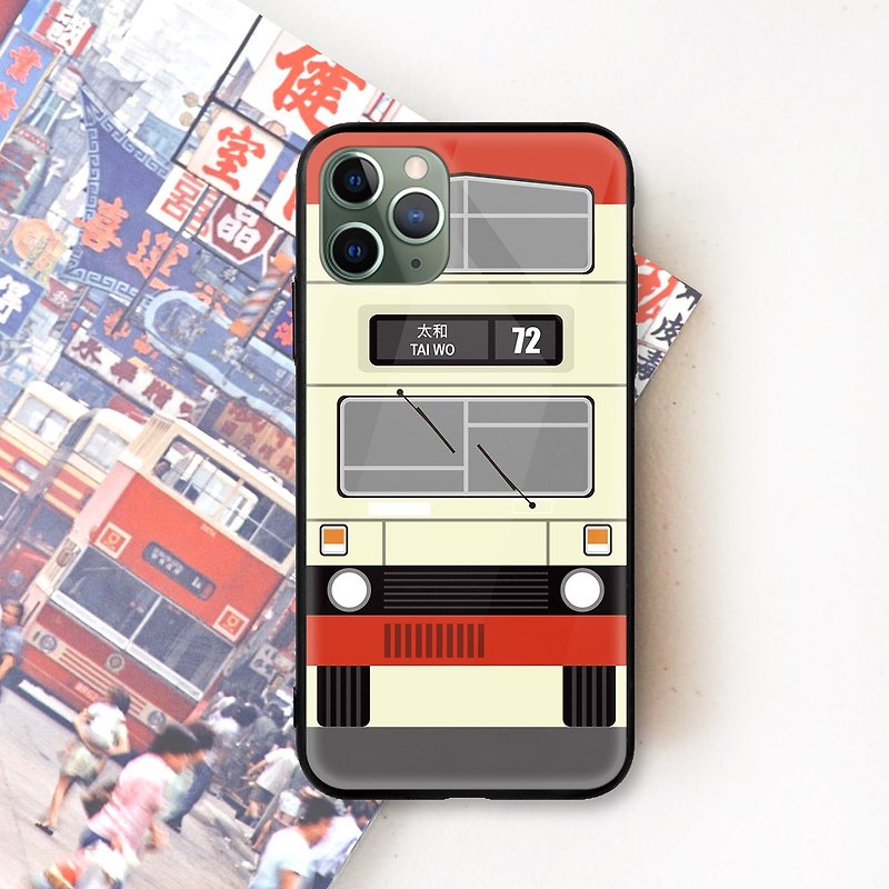 HK KMB Bus 1933 Glossy mobile phone case iPhone 14 Pro Max Plus Samsung Huawei - Phone Cases - Plastic Brown