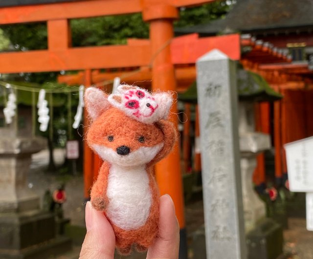 国内作家様 羊毛フェルト ぬいぐるみ 稲荷狐 きつね キツネ