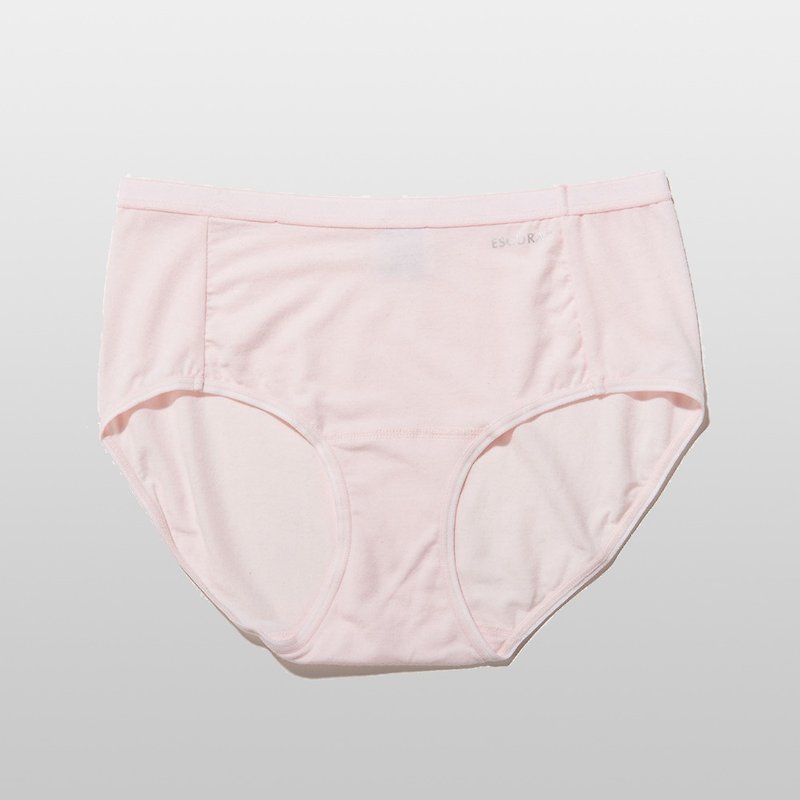ESCURA Tencel Antibacterial Deodorant Mid Waist Panties - Powder - Women's Underwear - Eco-Friendly Materials Pink