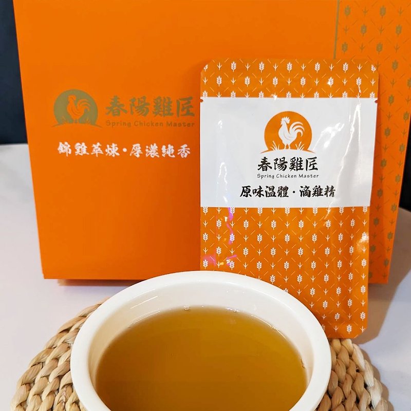 [Chunyang Chicken Maker] Eco-friendly Pack Technology Original Flavored Body Warming Chicken Essence 30 pieces (60ml*30 pieces) (normal temperature) - อาหารเสริมและผลิตภัณฑ์สุขภาพ - อาหารสด สีส้ม