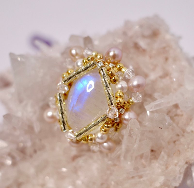 Moonstone - Moonstone Bead Pendant - สร้อยคอ - ไข่มุก ขาว