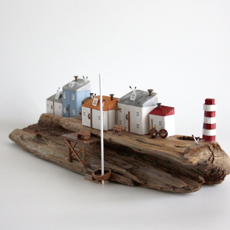 Driftwood interior - The sound of the waves and seagulls - W630 - ของวางตกแต่ง - ไม้ 