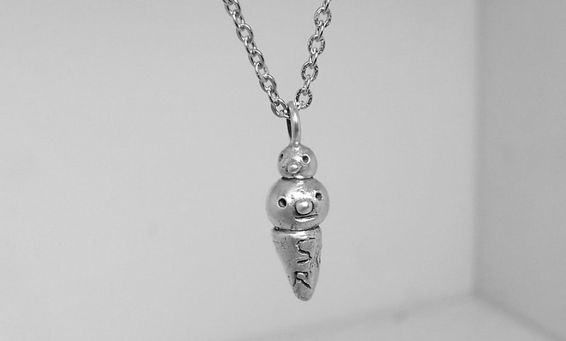 Ice cream Silver necklace - Necklaces - Other Metals Silver