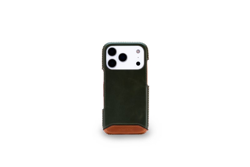 iPhone 17 Pro 經典系列-磁吸手機皮套-蘇格蘭綠 - 手機殼/手機套 - 真皮 綠色