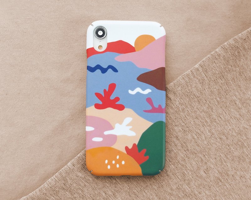 抽象的な海岸アート / ビーチ iPhone ケース 手機殼 เคสไอโฟนชายทะเล - スマホケース - プラスチック 多色