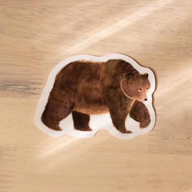 Bearish Bear Sticker (Small)【2 Sheets Included】 - Stickers - Paper Brown