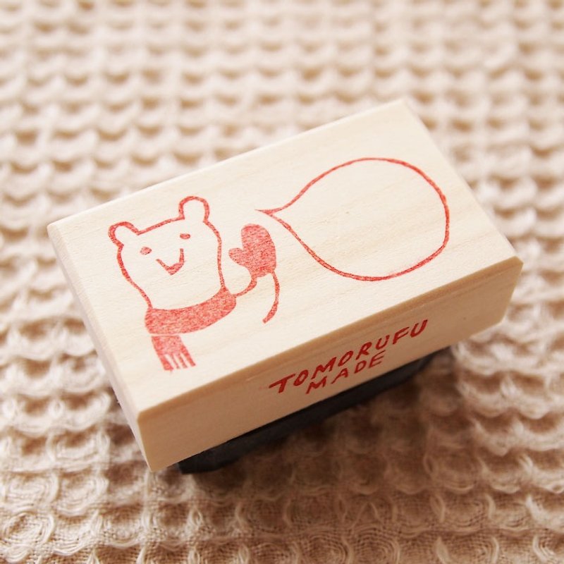 Eraser Hanko Polar bear Comment writing type - Stamps & Stamp Pads - Rubber White