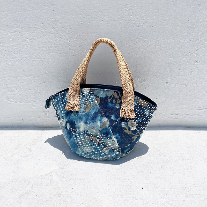 Vegetable basket bag - Handbags & Totes - Cotton & Hemp Blue
