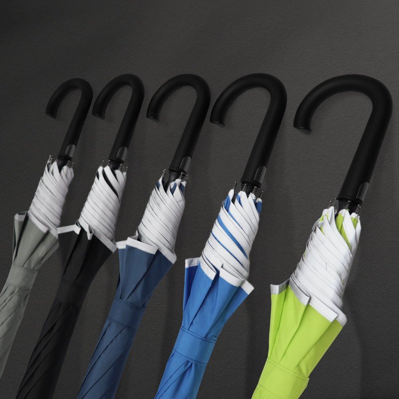 Safe and anti-lightning strike [large anti-lightning strike reflective straight umbrella] automatic straight umbrella with large surface - Umbrellas & Rain Gear - Polyester Multicolor