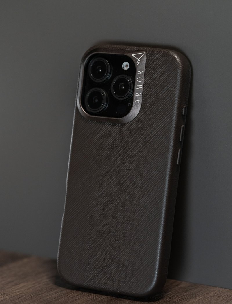ARMOR iPhone 16系列全真皮 MagSafe 電話保護殼_土星棕 - 手機殼/手機套 - 真皮 