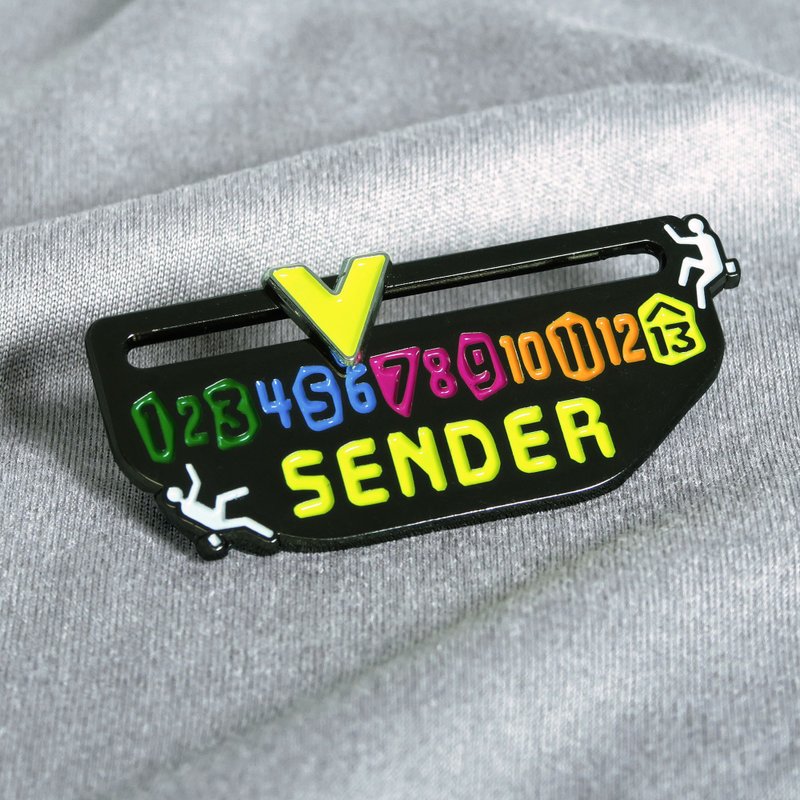 Sender Enamel Pin – Gift for Climbers and Boulderers – 攀岩針 – 등반 - เข็มกลัด/พิน - โลหะ หลากหลายสี