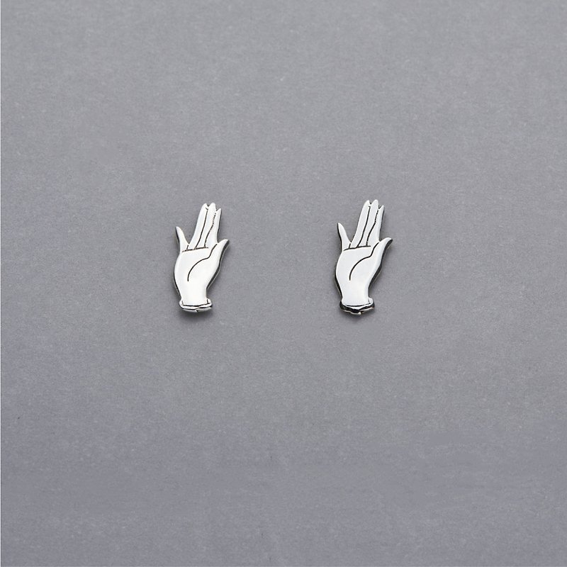 Earring hi5 - Earrings & Clip-ons - Sterling Silver 