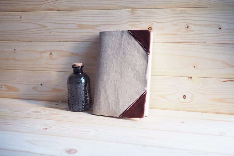 <<Book Jacket>> Book Cover - Fabric Cover - Adjustable Cover - Notebooks & Journals - Cotton & Hemp White