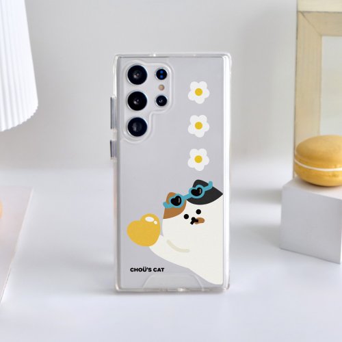 TOYSELECT 周氏喵喵花漾派對防摔透明SAMSUNG手機殼
