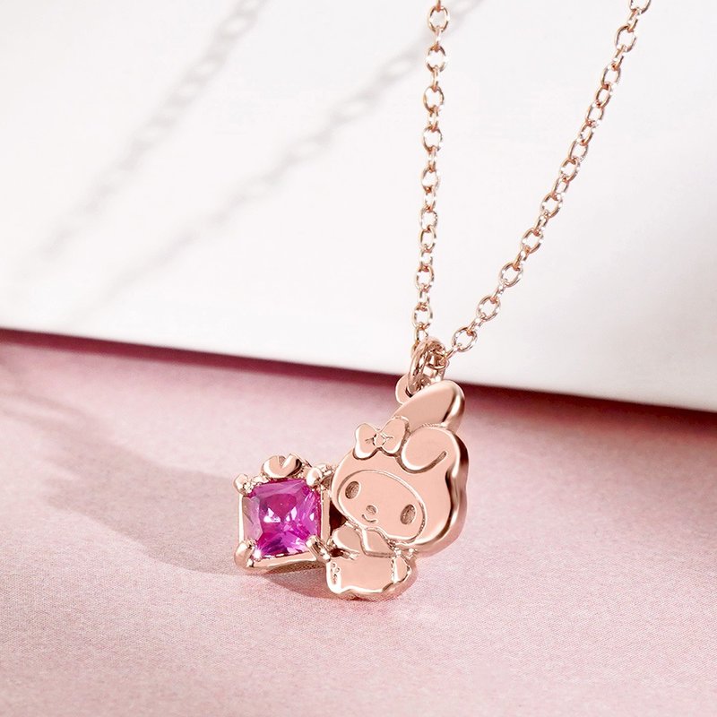 Small Gift for U Series-My Melody Melody Gift Sterling Silver Necklace - สร้อยคอ - เงินแท้ สึชมพู
